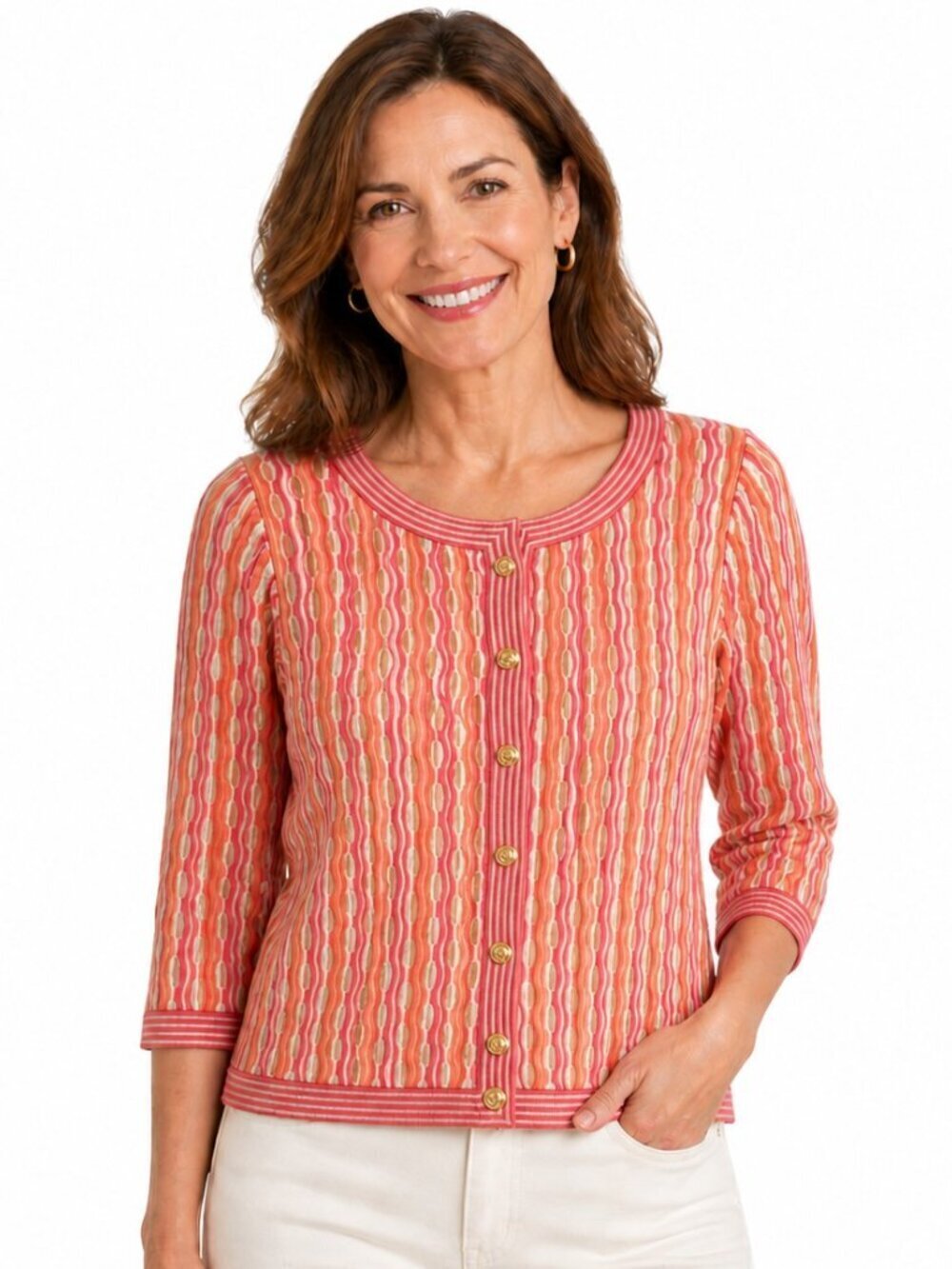 Sigrid Olsen Corsica Metallic Silk Cardigan Sweater NWT